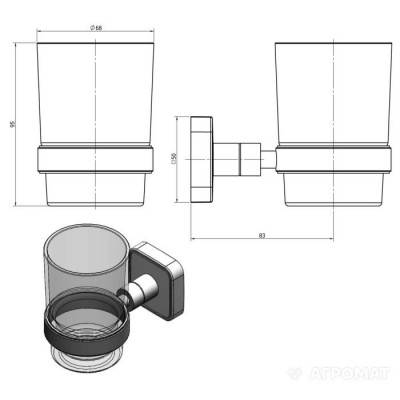 Будкрам купить Modern Line Стакан с держателем, хром Modern Line Стакан с держателем, хром 2
