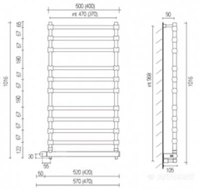 Будкрам купити 564/11 SOLE Рушникосушка, міжвісь 470мм (570х996мм), 11 секцій, Бокс "В", хром 564/11 SOLE Рушникосушка, міжвісь 470мм (570х996мм), 11 секцій, Бокс "В", хром 2
