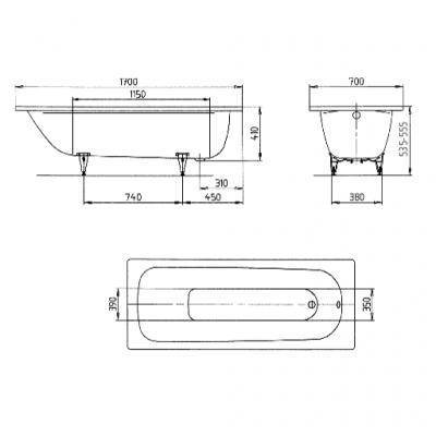 Будкрам купити Mod.363-1 Saniform Plus Ванна 170х70 Mod.363-1 Saniform Plus Ванна 170х70 2