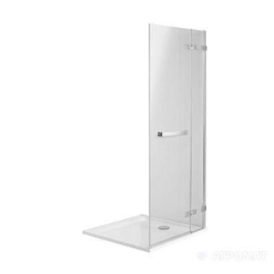 Будкрам купити NEXT Двері розп 120см праві з релінгом, загартоване скло, хром/срібний блиск, Reflex. Для комплектац