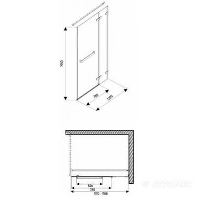 Будкрам купити NEXT Двері розп 120см праві з релінгом, загартоване скло, хром/срібний блиск, Reflex. Для комплектац NEXT Двері розп 120см праві з релінгом, загартоване скло, хром/срібний блиск, Reflex. Для комплектац 2
