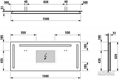 Будкрам купить Palace зеркало с подсветкой, 1500x 620 Palace зеркало с подсветкой, 1500x 620 3