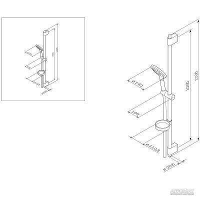 Будкрам купить Inspire Душевой комплект 3ф. Inspire Душевой комплект 3ф. 2