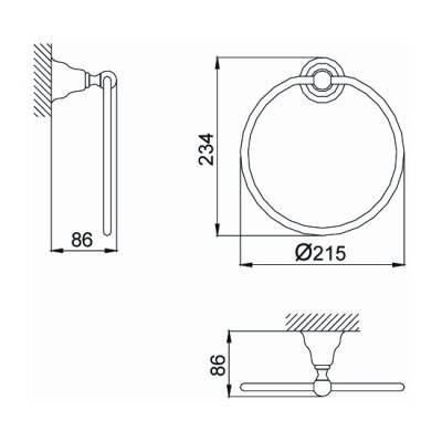 Будкрам купить Fresh Кольцо для полотенец, хром Fresh Кольцо для полотенец, хром 2