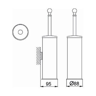 Будкрам купить Fresh Щетка для унитаза, золото Fresh Щетка для унитаза, золото 2