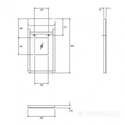 Будкрам купити TRAFFIC дзеркало з інтегрованою підсвіткою LED 40х80х3см TRAFFIC дзеркало з інтегрованою підсвіткою LED 40х80х3см 2