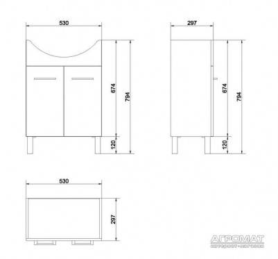 Будкрам купити СЕТ OLIVIA LIBRA тумба + раковина 60  (2пак) СЕТ OLIVIA LIBRA тумба + раковина 60  (2пак) 2