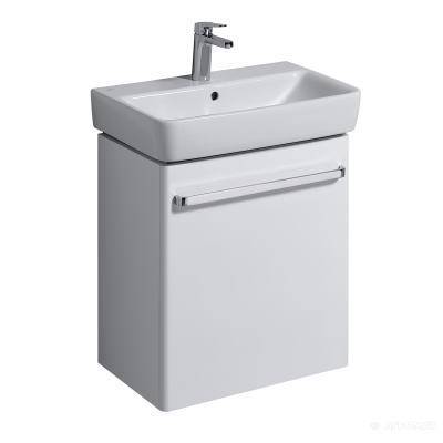 Будкрам купить Renova №1 Comprimo Шкафчик под умывальник, 550х604х337 мм, крепление дверей справа/слева, корпус белый мат/фасад белый глянец