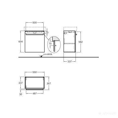 Будкрам купить Renova №1 Comprimo Шкафчик под умывальник, 550х604х337 мм, крепление дверей справа/слева, корпус белый мат/фасад белый глянец Renova №1 Comprimo Шкафчик под умывальник, 550х604х337 мм, крепление дверей справа/слева, корпус белый мат/фасад белый глянец 2