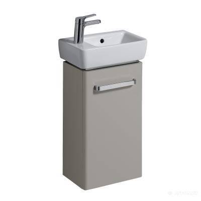 Будкрам купить Renova №1 Comprimo Шкафчик под умывальник, 348х604х222 мм, крепление дверей справа/слева, корпус св.-серый мат/фасад св.-серый глянец