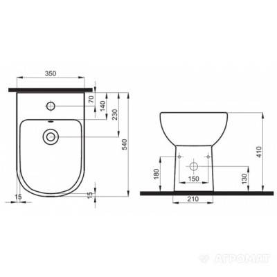 Будкрам купить TRAFFIC Биде напольное TRAFFIC Биде напольное 2