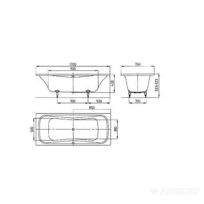 Будкрам купити Mod.610 Dyna Duo Ванна 170x75 Mod.610 Dyna Duo Ванна 170x75 2