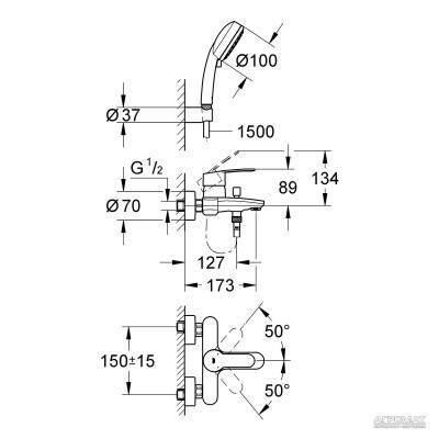 Будкрам купить EUROSTYLE смеситель для ванны
 EUROSTYLE смеситель для ванны
 2