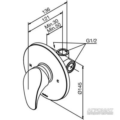 Будкрам купить SPACE Смеситель для душа ПМ SPACE Смеситель для душа ПМ 2