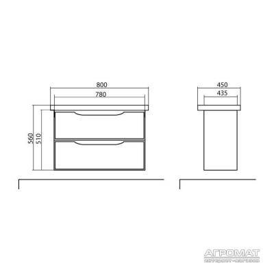 Будкрам купить ВЕНЕЦИЯ Тумба подвесная с раковиной-80 Сити, венге ВЕНЕЦИЯ Тумба подвесная с раковиной-80 Сити, венге 3