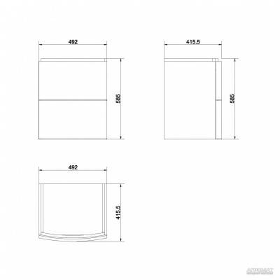 Будкрам купить СЕТ 525 EASY 50 тумба раковина 50  СЕТ 525 EASY 50 тумба раковина 50  3