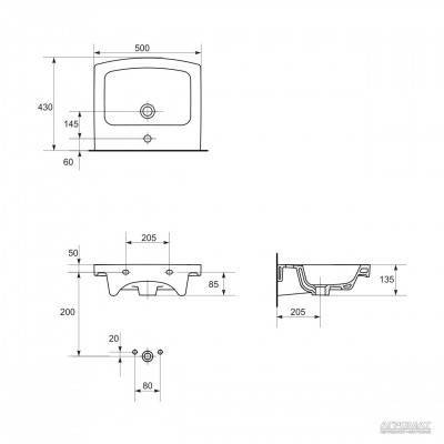 Будкрам купить СЕТ 525 EASY 50 тумба раковина 50  СЕТ 525 EASY 50 тумба раковина 50  2