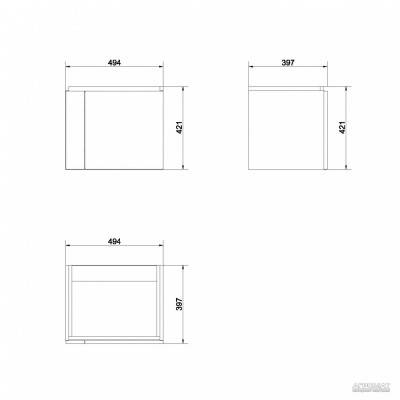 Будкрам купить СЕТ COLOUR 570 Тумба раковина COMO 50  СЕТ COLOUR 570 Тумба раковина COMO 50  3