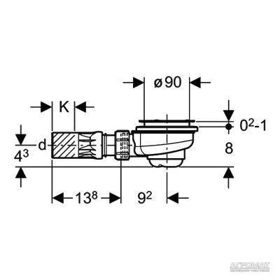 Будкрам купити Uniflex Сифон d90 д/піддона(без накладки 150.275.21.1 ) Uniflex Сифон d90 д/піддона(без накладки 150.275.21.1 ) 2