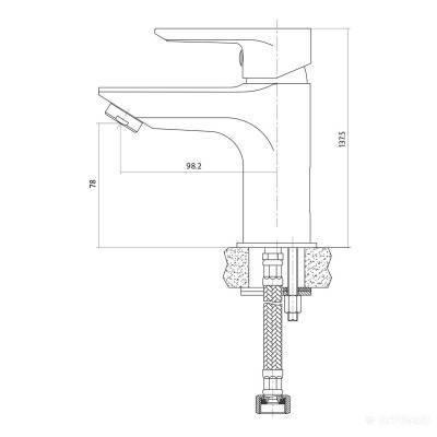 Будкрам купити VERO S951-145 змішувач для умивальника з метал. донним клапаном VERO S951-145 змішувач для умивальника з метал. донним клапаном 3