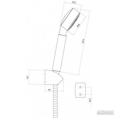 Будкрам купити ATON S951-024 Душовий комплект з настінним тримачем ATON S951-024 Душовий комплект з настінним тримачем 2