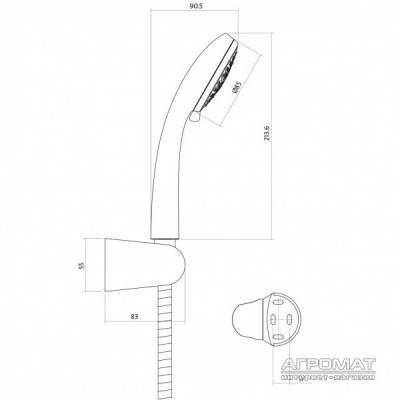 Будкрам купити MODI S951-023 Душовий комплект з настінним тримачем MODI S951-023 Душовий комплект з настінним тримачем 2