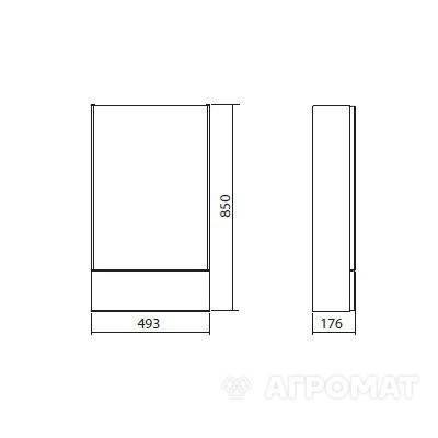 Будкрам купити NOVA PRO шафка з дзеркалом 60см, сірий ясен NOVA PRO шафка з дзеркалом 60см, сірий ясен 2