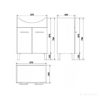Будкрам купить СЕТ 514 OLIVIA CERSANIA тумба раковина 60 белая NEW  СЕТ 514 OLIVIA CERSANIA тумба раковина 60 белая NEW  2