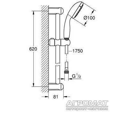 Будкрам купить New tempesta душевой набор, хром New tempesta душевой набор, хром 2