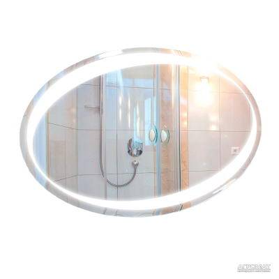 Будкрам купить зеркало овальное с подсветкой, фацет (кромка) 20 мм, кнопка внизу справа 900х600