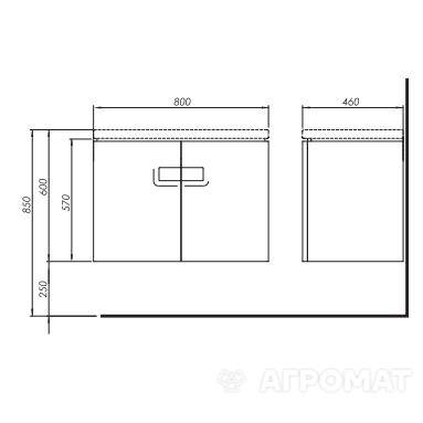 Будкрам купити TWINS шафка під раковину 80см, колір білий глянець TWINS шафка під раковину 80см, колір білий глянець 2
