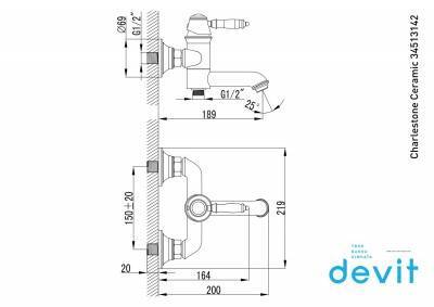 Будкрам купить Charlestone Ceramic смеситель для ванны, хром
 Charlestone Ceramic смеситель для ванны, хром
 2