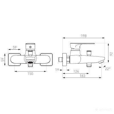 Будкрам купити Algeo Square Змішувач д/ванни Algeo Square Змішувач д/ванни 2