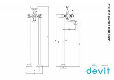 Будкрам купить Charlestone Ceramic смеситель для ванны с пола, хром
 Charlestone Ceramic смеситель для ванны с пола, хром
 2