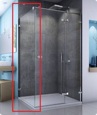 Будкрам купити ESCURA Бічна стінка 1000мм, хром/прозоре скло