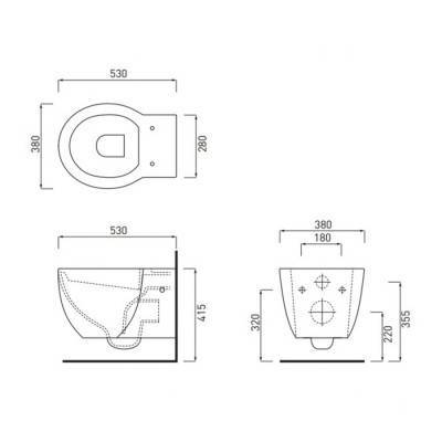 Будкрам купити Easy Evo унітаз підвісний, білий Easy Evo унітаз підвісний, білий 2