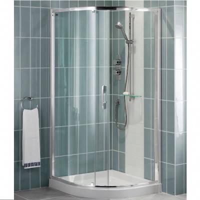 Будкрам купити  Душова кабіна 1/4 кола (1уп) 1000x1000, скло прозоре CareTec, проф. Platinum silber