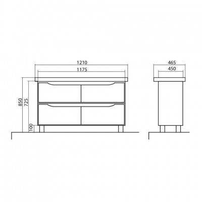 Будкрам купити ВЕНЕЦІЯ Тумба з раковиною-100 2-отв. Пінто, венге ВЕНЕЦІЯ Тумба з раковиною-100 2-отв. Пінто, венге 2