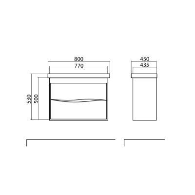 Будкрам купити АЛЬФА Тумба підвісна з раковиною-80 Frame АЛЬФА Тумба підвісна з раковиною-80 Frame 7
