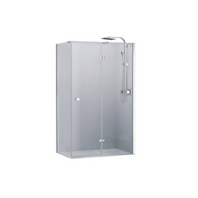 Будкрам купити UP Кабіна душова, квадратна, права, розпашна, колір - хром, 100х100, без піддона, скло прозоре