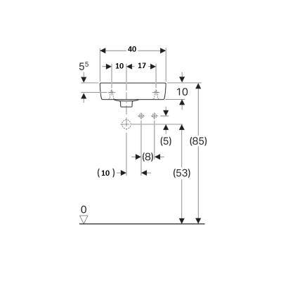 Будкрам купить GEBERIT Renova Comprimo Умывальник с отв. под смеситель справа, 40х25см GEBERIT Renova Comprimo Умывальник с отв. под смеситель справа, 40х25см 2