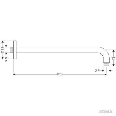 Будкрам купити Тримач-470 верхнього душа Тримач-470 верхнього душа 2