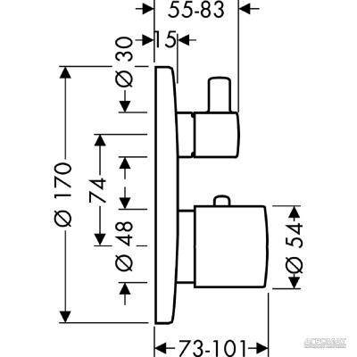 Будкрам купити Ecostat S Зовнішня частина термостата Ecostat S Зовнішня частина термостата 2