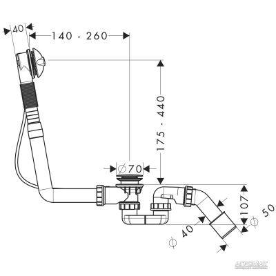 Будкрам купити Flexaplus Сифон д/ванни Flexaplus Сифон д/ванни 2