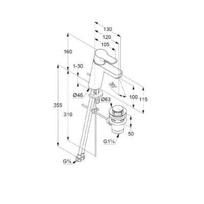 Будкрам купити Pure&Easy 100 Змішувач д/раковини з д/к, хром Pure&Easy 100 Змішувач д/раковини з д/к, хром 2