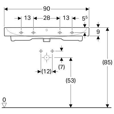Будкрам купити iCon Умивальник 90 см, з 1 отв.під зміш., з переливом, колір білий глянець iCon Умивальник 90 см, з 1 отв.під зміш., з переливом, колір білий глянець 3