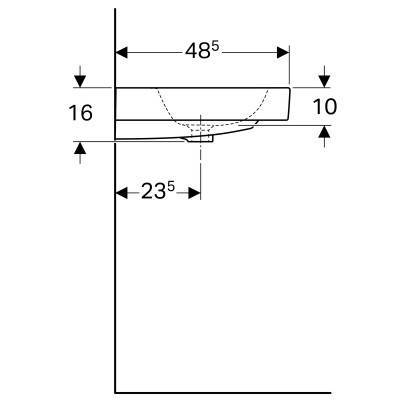 Будкрам купити iCon Умивальник 90 см, з 1 отв.під зміш., з переливом, колір білий глянець iCon Умивальник 90 см, з 1 отв.під зміш., з переливом, колір білий глянець 4