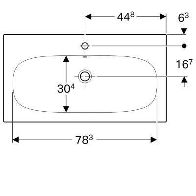 Будкрам купити Acanto Slim Умивальник вбудовуваний в стільницю 90 см, з отвором, з переливом, білий Acanto Slim Умивальник вбудовуваний в стільницю 90 см, з отвором, з переливом, білий 3