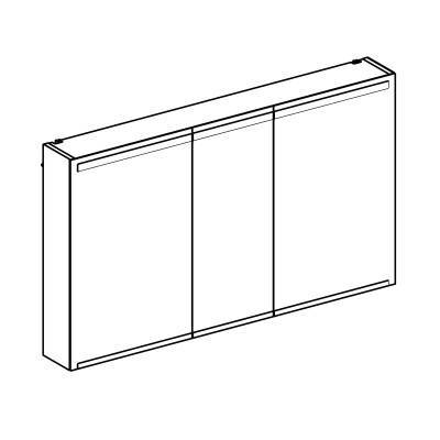 Будкрам купити Option Дзеркальна шафка 120 см, з підсвіткою, із 3 дверцятами: корпус дзеркальний, дверцята дзеркальні зовні та всередині Option Дзеркальна шафка 120 см, з підсвіткою, із 3 дверцятами: корпус дзеркальний, дверцята дзеркальні зовні та всередині 2