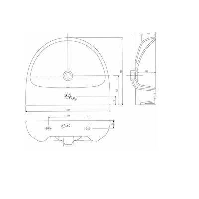 Будкрам купить NOVA PRO Умывальник овальный 60 см, с отверстием NOVA PRO Умывальник овальный 60 см, с отверстием 2
